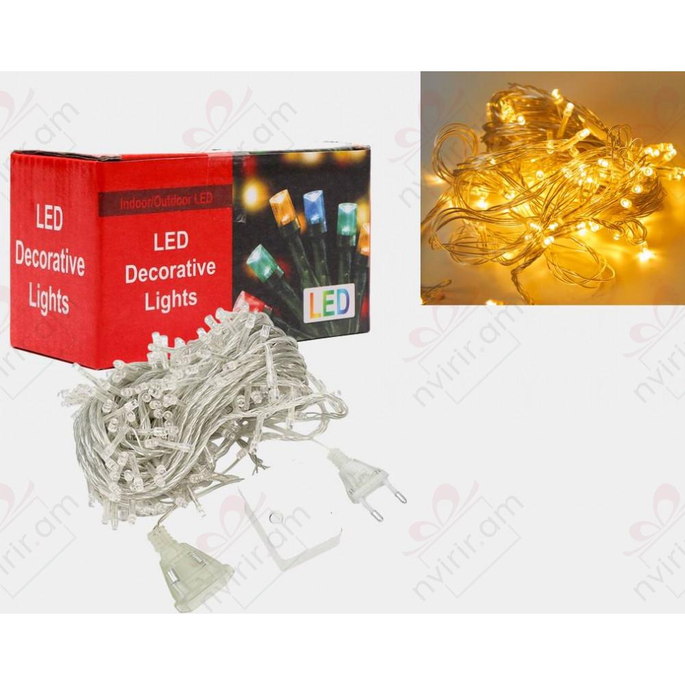 Լույս ամանոր 500 լամպ LED տաք սպիտակ